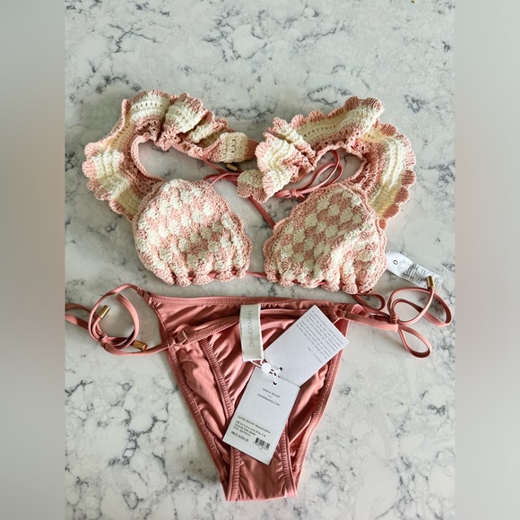 Zimmermann Clover pink bathing suit - Picture 1 of 5